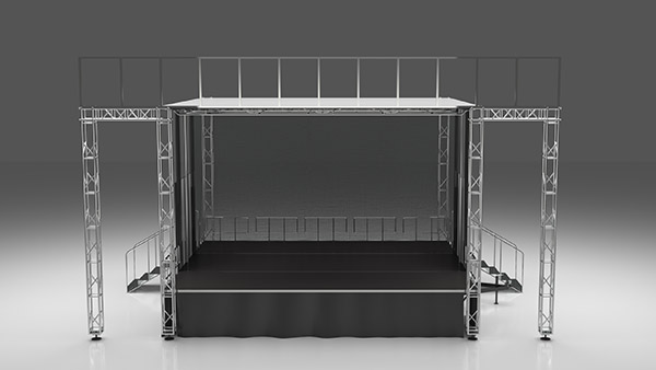TL50 hydraulic aluminum stage trailer